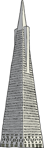 Vektorový obrázek, ilustrační klipart Transamerica Pyramid zdarma ke stažení, Stavby vektor do vašich dokumentů