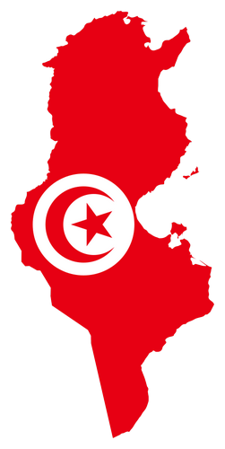 Vektorový obrázek, ilustrační klipart Tunisko zdarma ke stažení, Mapy vektor do vašich dokumentů