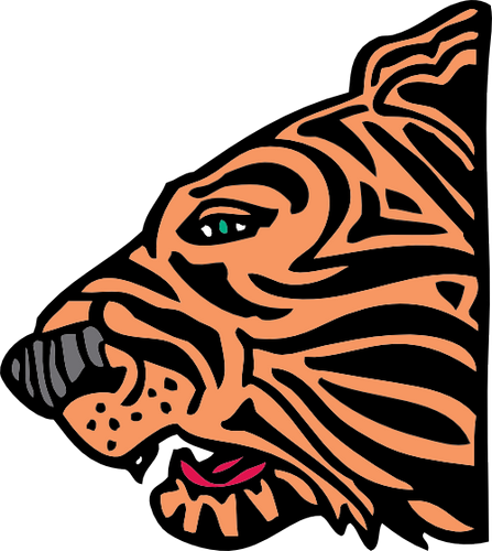 Vektorový obrázek, ilustrační klipart Tygr zdarma ke stažení, Zvířata vektor do vašich dokumentů