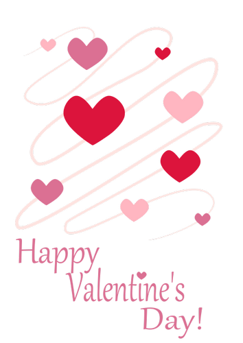 Vektorový obrázek, ilustrační klipart Valentýnské přání anglicky zdarma ke stažení, Láska vektor do vašich dokumentů