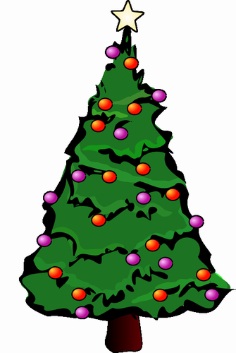 Vektorový obrázek, ilustrační klipart Vánoční stromeček zdarma ke stažení, Vánoce vektor do vašich dokumentů