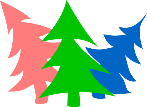 Vektorový obrázek, ilustrační klipart Vánoční stromky zdarma ke stažení, Vánoce vektor do vašich dokumentů