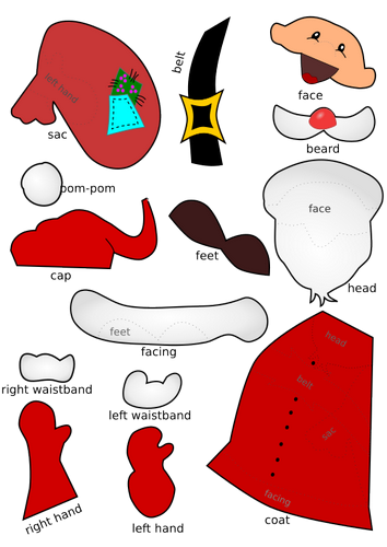 Vektorový obrázek, ilustrační klipart Vánoční vystřihovánka zdarma ke stažení, Vánoce vektor do vašich dokumentů