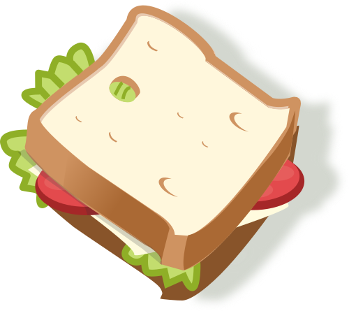 Vektorový obrázek, ilustrační klipart Vegetariánský sendvič zdarma ke stažení, Jídlo vektor do vašich dokumentů