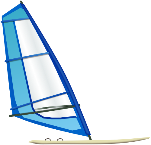 Vektorový obrázek, ilustrační klipart Windsurfing zdarma ke stažení, Doprava vektor do vašich dokumentů