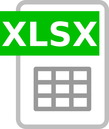 Vektorov obrzek, ilustran klipart XLSX zdarma ke staen, Symboly vektor do vaich dokument