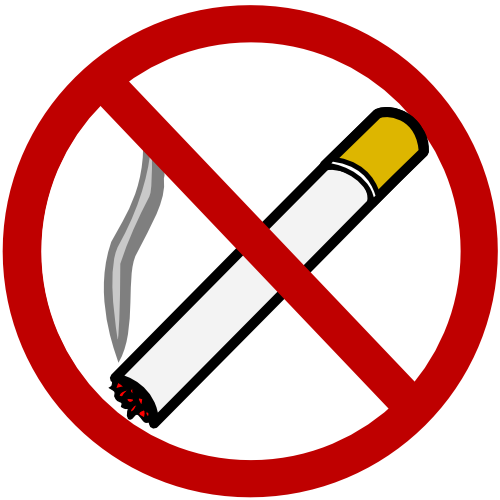 Vektorový obrázek, ilustrační klipart Zákaz kouření zdarma ke stažení, Symboly vektor do vašich dokumentů