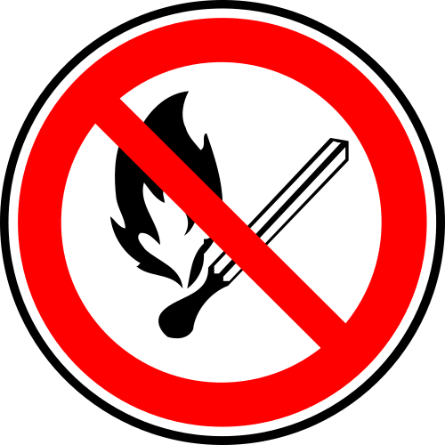 Vektorový obrázek, ilustrační klipart Zákaz ohně zdarma ke stažení, Symboly vektor do vašich dokumentů