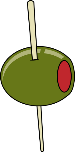 Vektorový obrázek, ilustrační klipart Zelená oliva zdarma ke stažení, Jídlo vektor do vašich dokumentů