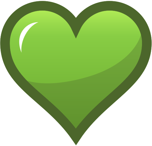Vektorový obrázek, ilustrační klipart Zelené srdce zdarma ke stažení, Láska vektor do vašich dokumentů