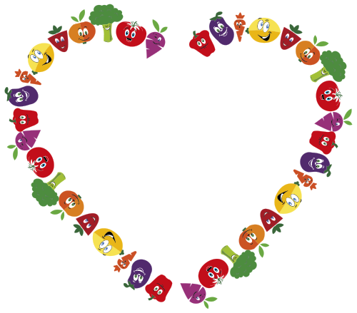 Vektorový obrázek, ilustrační klipart Zeleninové srdce zdarma ke stažení, Láska vektor do vašich dokumentů