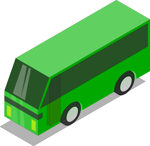 Vektorov obrzek, ilustran klipart Zelen autobus zdarma ke staen, Doprava vektor do vaich dokument