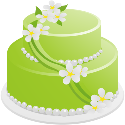 Vektorový obrázek, ilustrační klipart Zelený dort zdarma ke stažení, Jídlo vektor do vašich dokumentů