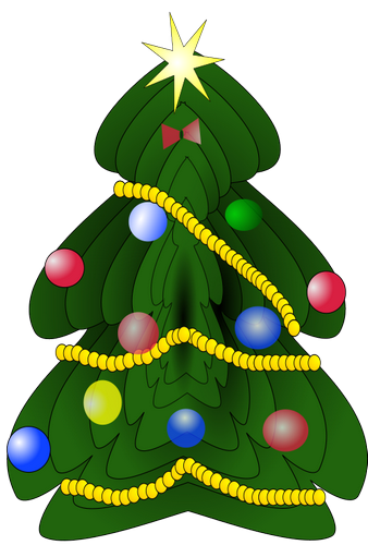 Vektorový obrázek, ilustrační klipart Živý stromek zdarma ke stažení, Vánoce vektor do vašich dokumentů