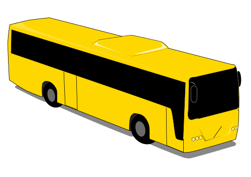 Vektorov obrzek, ilustran klipart Zlat autobus zdarma ke staen, Doprava vektor do vaich dokument