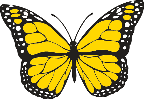 Vektorový obrázek, ilustrační klipart Zlatý motýl zdarma ke stažení, Hmyz vektor do vašich dokumentů