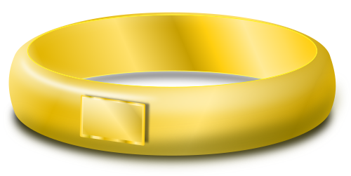 Vektorový obrázek, ilustrační klipart Zlatý prsten zdarma ke stažení, Láska vektor do vašich dokumentů