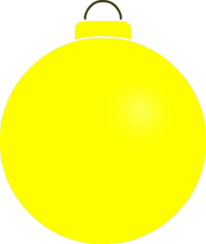 Vektorový obrázek, ilustrační klipart Žlutá ozdoba zdarma ke stažení, Vánoce vektor do vašich dokumentů