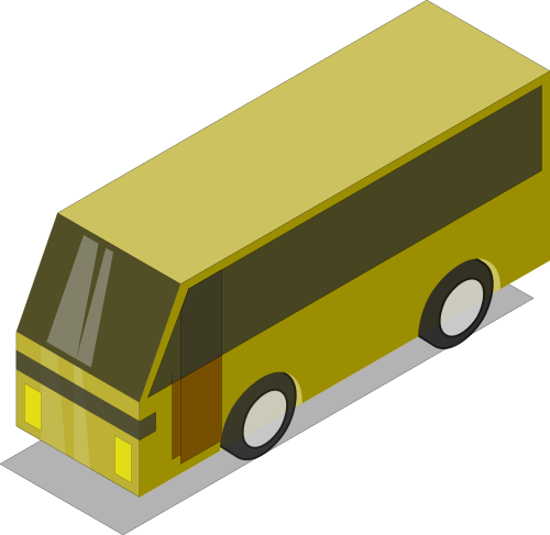 Vektorový obrázek, ilustrační klipart Žlutý autobus zdarma ke stažení, Doprava vektor do vašich dokumentů