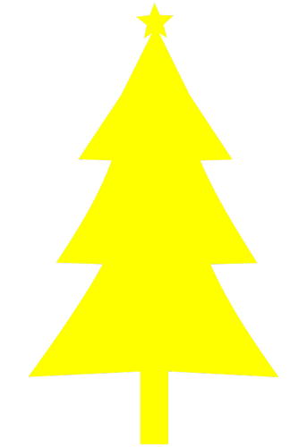 Vektorový obrázek, ilustrační klipart Žlutý stromeček zdarma ke stažení, Vánoce vektor do vašich dokumentů