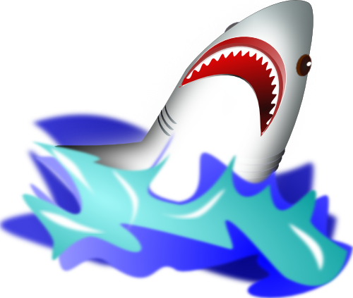 Vektorový obrázek, ilustrační klipart Žralok zdarma ke stažení, Zvířata vektor do vašich dokumentů